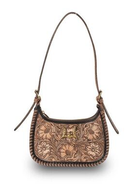 Loyal West | Handtooled Dannia Medium Purse - Distressed Brown
